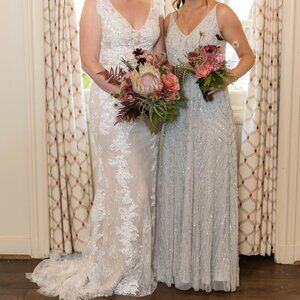 Elegant Beaded Evening Gown –  Anthropology BHLDN  Fidelia Beaded Maxi Dress in